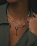 Half & Half Chain Link Necklace